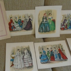 GODEY&#39;S FASHION PRINTS Six Facsimiles In Color With Portfolio 1800&#39;s