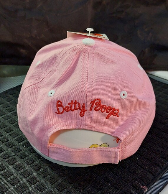 Betty Boop Baseball Hat Pink w/White Trim Embroid… - image 3