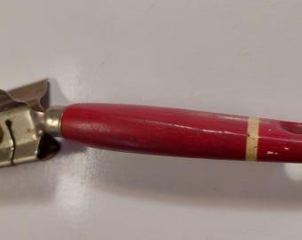 Red Wooden Handle Knife Sharpener EKCO vintage