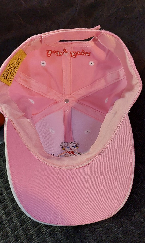 Betty Boop Baseball Hat Pink w/White Trim Embroid… - image 4