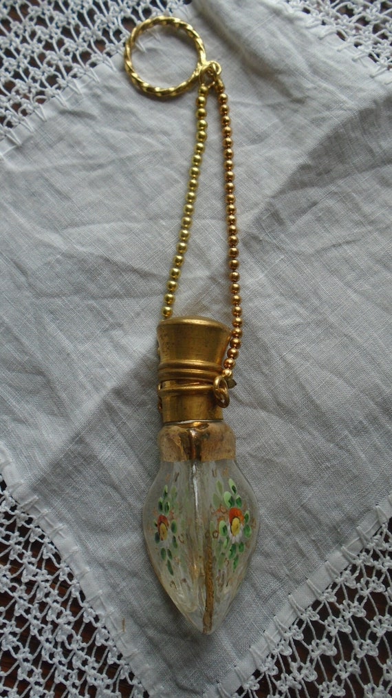 Victorian Chatelaine 3 Sided Scent Bottle With Ha… - image 1