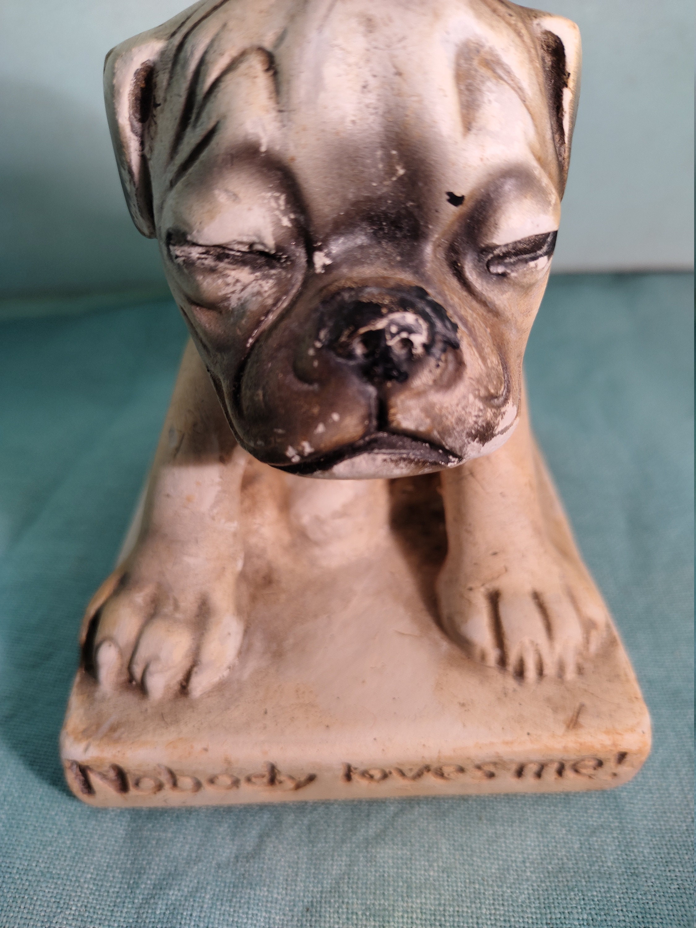 Chalk Ware Bulldog - Etsy
