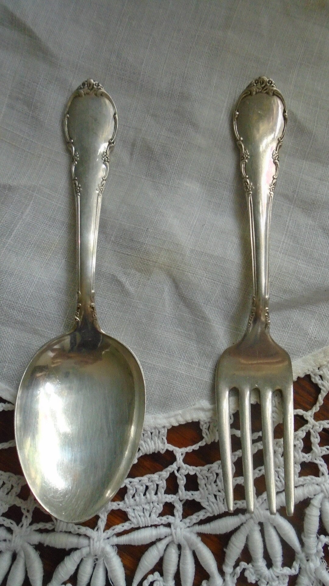 Vintage LUNT Sterling Silver Baby Spoon/fork Set Etsy