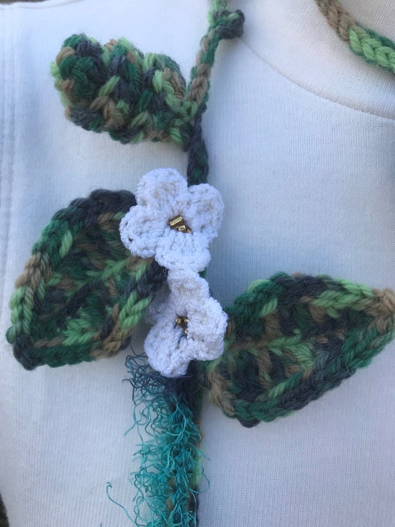 Woodland Fairy Elf Cosplay Capelet Fantasy Boho Art to Wear Mori Girl Falling Flowers Unique Free Shipping!