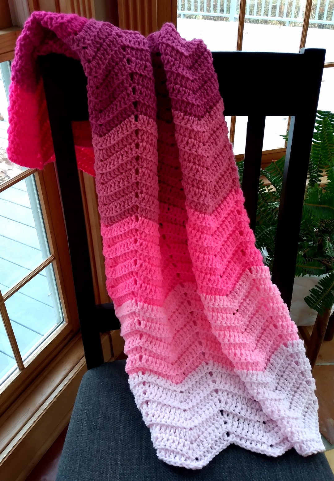 Pink ombre blanket hotsell