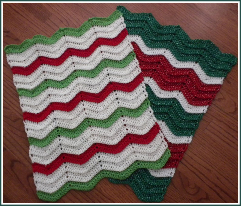 Peach and White Baby Blanket Handmade Crochet Jade Green