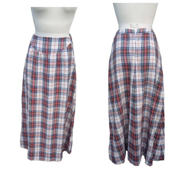 70s Plaid Skirt - Etsy