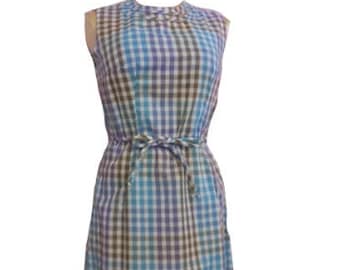 Vintage 50s/60s Gingham Check Day Dress by Carolina Maid Rockabilly Pinup Clothing