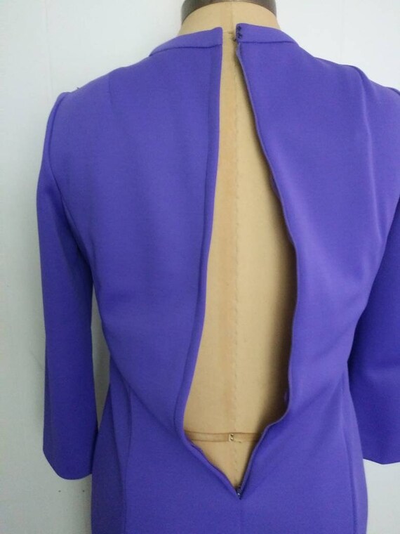 Vintage Plus Size 1960s Purple Sheath Dress by Le… - image 5