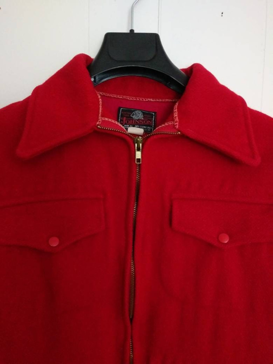Vintage 1950s Red Johnson Woolen Mills Red Hunting Jacket Size - Etsy