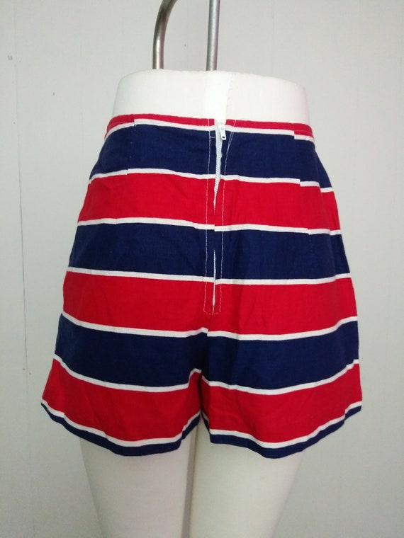 Incredible 1950s Striped High Waist Short Shorts … - image 7