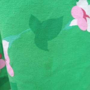 Vintage 1970s Green and Pink Floral Wrap Dress by Malia Honolulu image 8