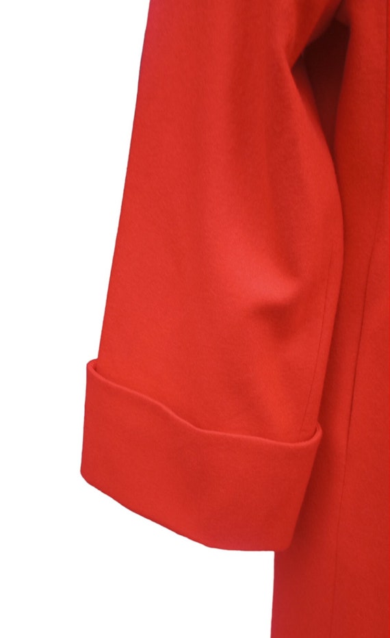 Vintage 80s Harve Benard Red Button Front Wool Co… - image 7