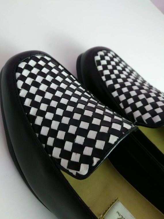 CARRIAGE COURT Black and White Woven Checkerboard… - image 3