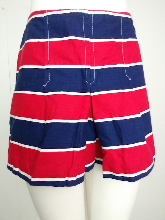 Incredible 1950s Striped High Waist Short Shorts … - image 2