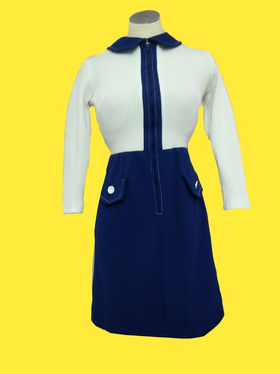 1960s Mod Color Block Dress by Toni Todd