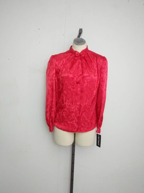 1980s Puffed Sleeve Blouse