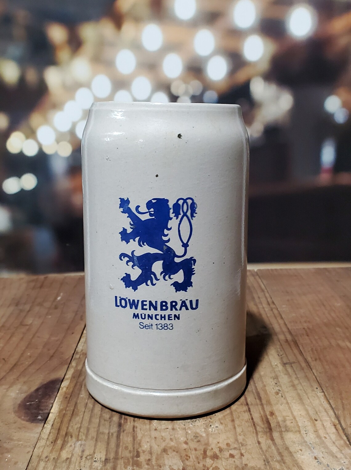 Lowenbrau Munchen 1 L Stoneware Beer Stein Etsy