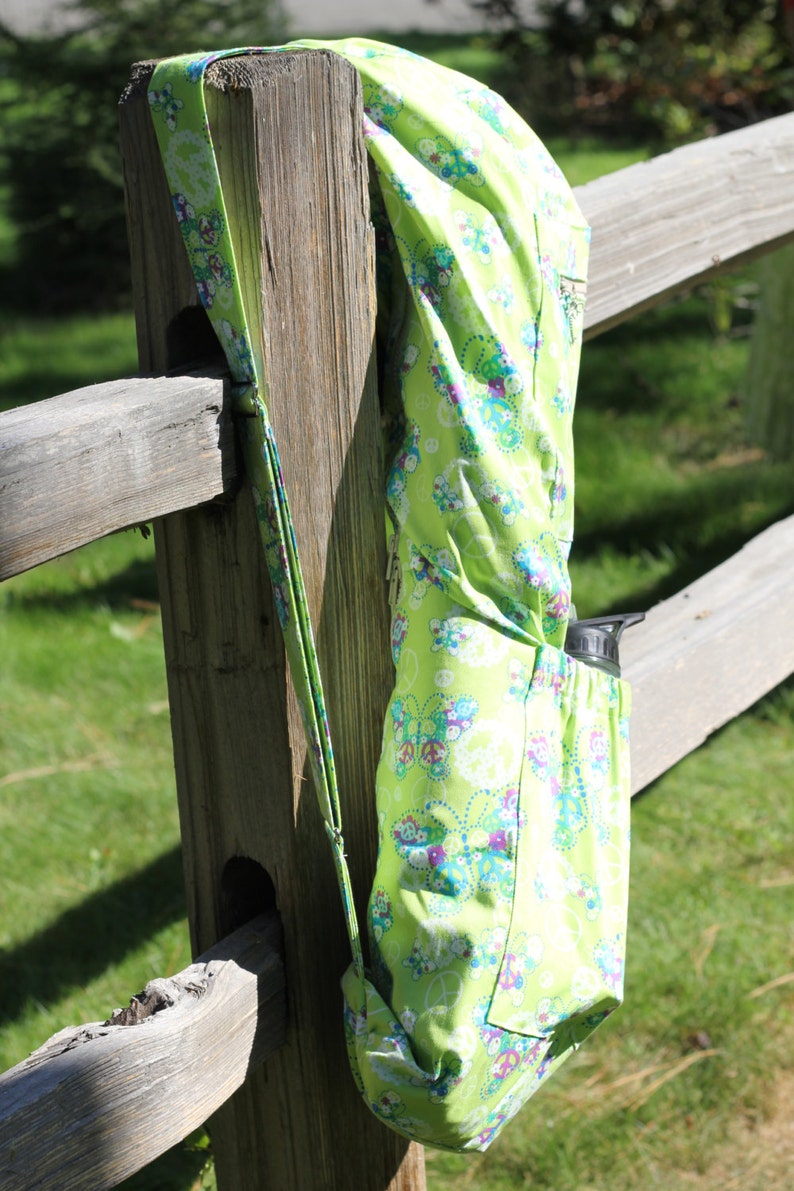 Yoga Mat Bag by Aicynshell Bags, Flower Child, Zippered Opening, Outside Pockets, Adjustable