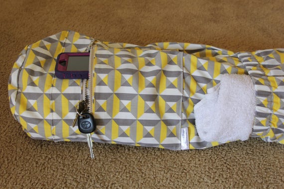 Yoga Bag, Grey, White and Yellow Geometric Blocks, Yoga Mat Bag by  Aicynshell Bags, Pilates Bag, Yoga Tote, Yoga Duffel Bag 