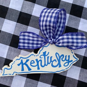 Kentucky Ornament, UK, University of Kentucky Ornament, Blue Check ...