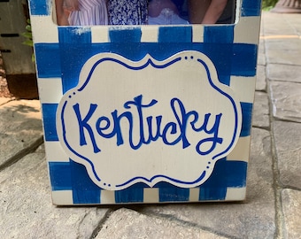 Kentucky  frame, UK frame, wildcat frame, blue check frame, UK blue