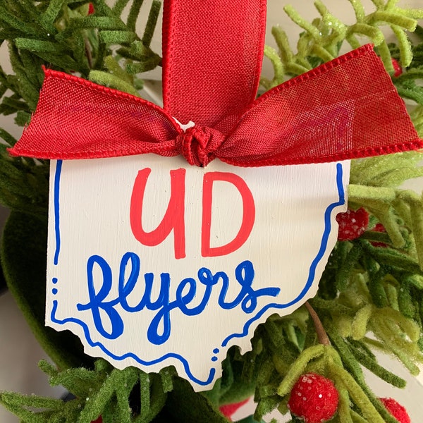 University of Dayton ornament, UD ornament, Dayton Christmas ornament, Dayton Ohio,