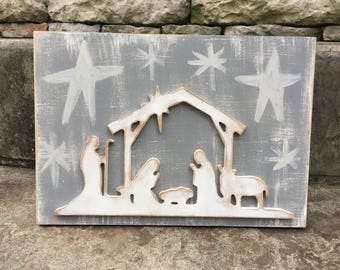 Manger Nativity Board