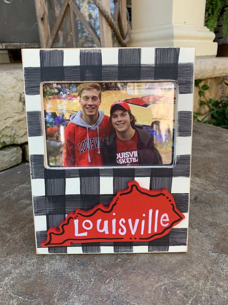 Louisville frame College frame black buffalo check frame Etsy