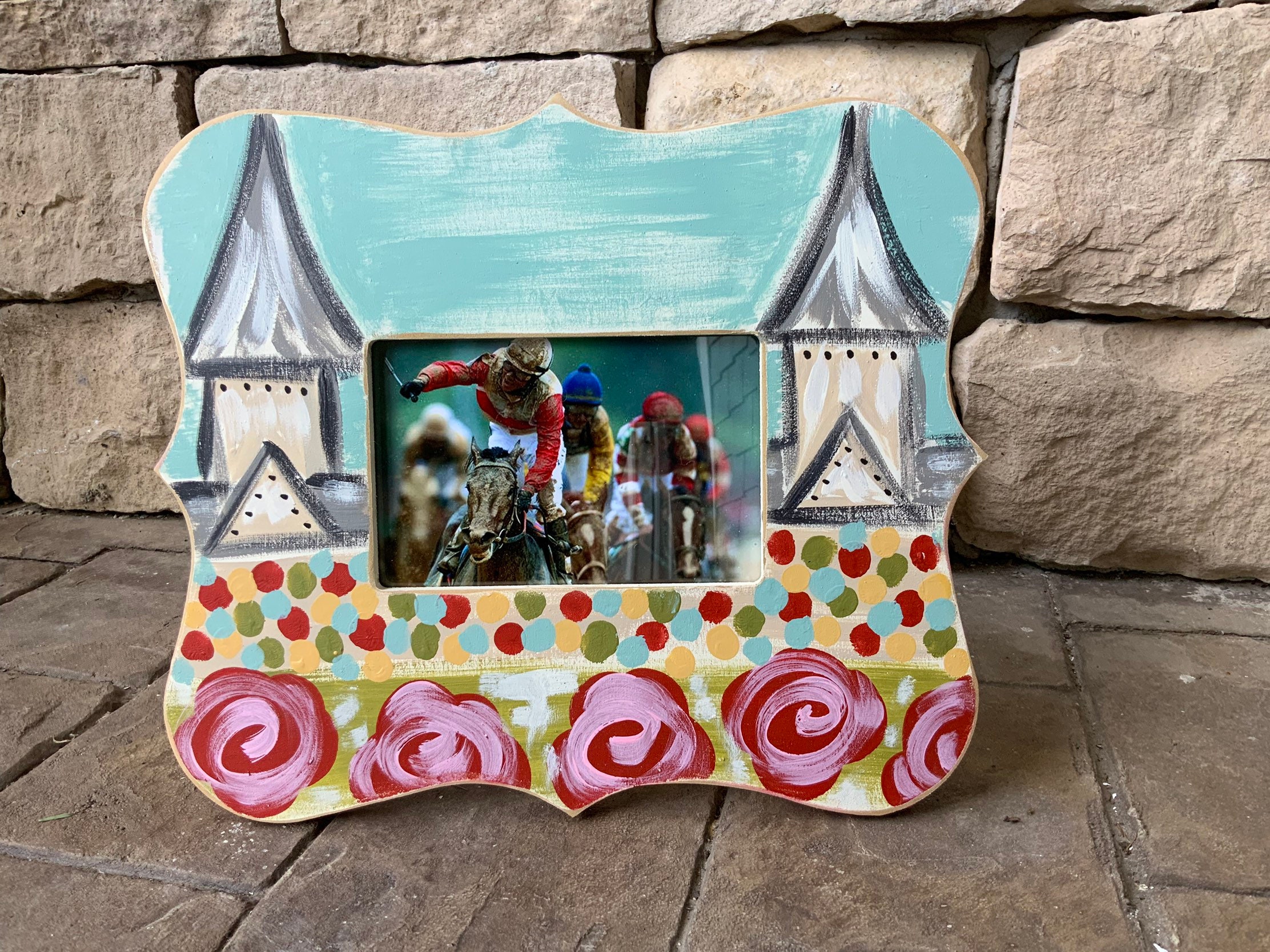 Hand Painted Churchill Downs Frame: Twin Spires, Horse Racing 4x6 - Etsy
