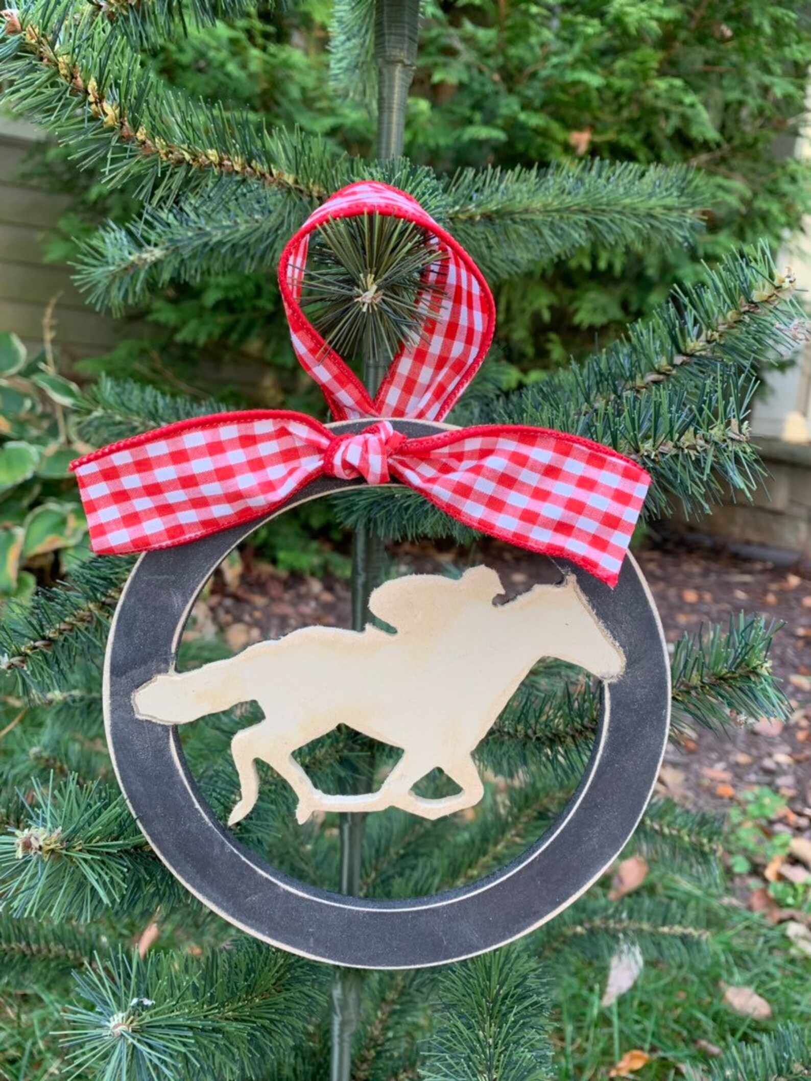 Horse Ornament Jockey Ornamentderby Gift Kentucky Derby Etsy