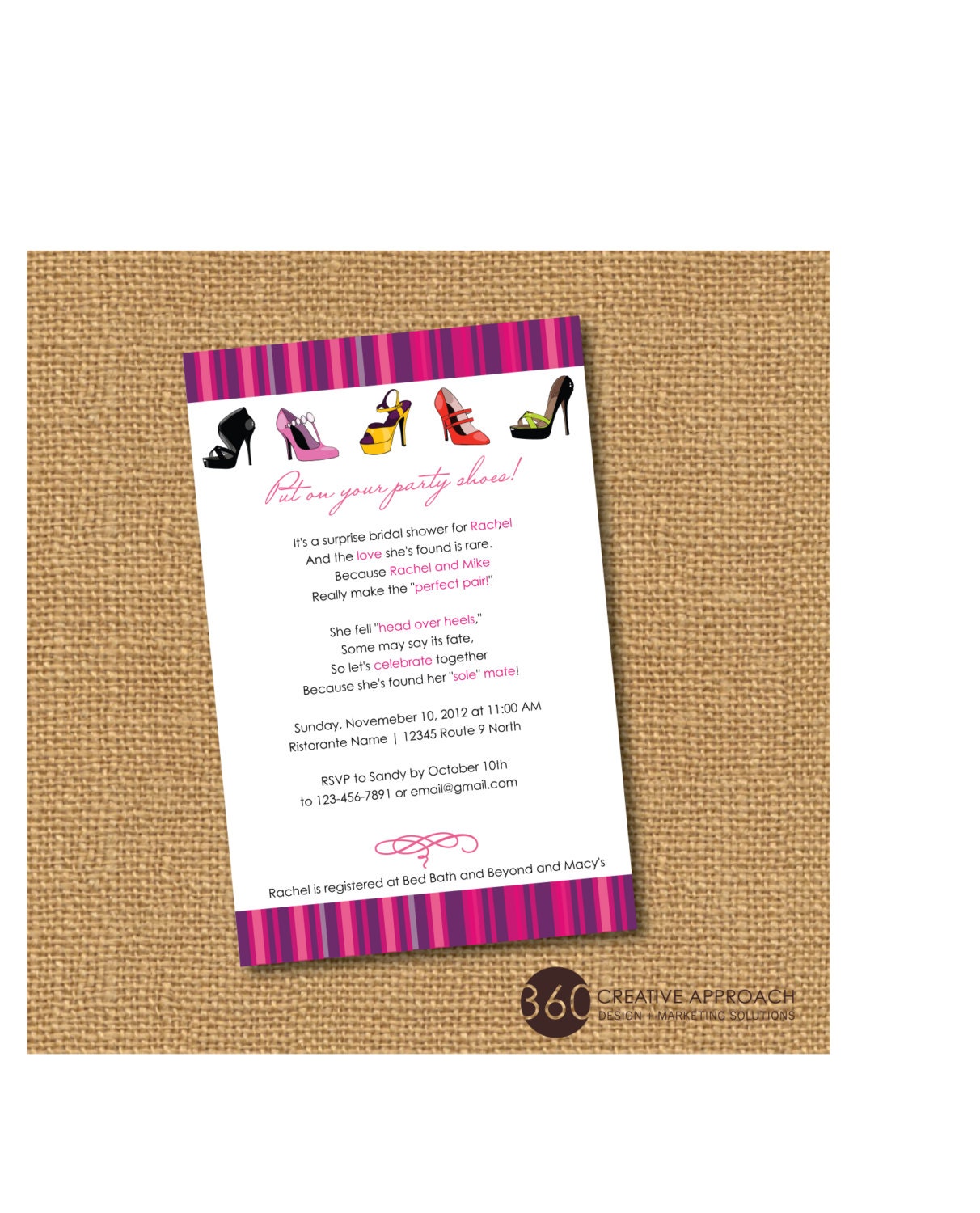 PRINTABLE Shoe Theme Bridal Shower Party Invite DIY printable | Etsy
