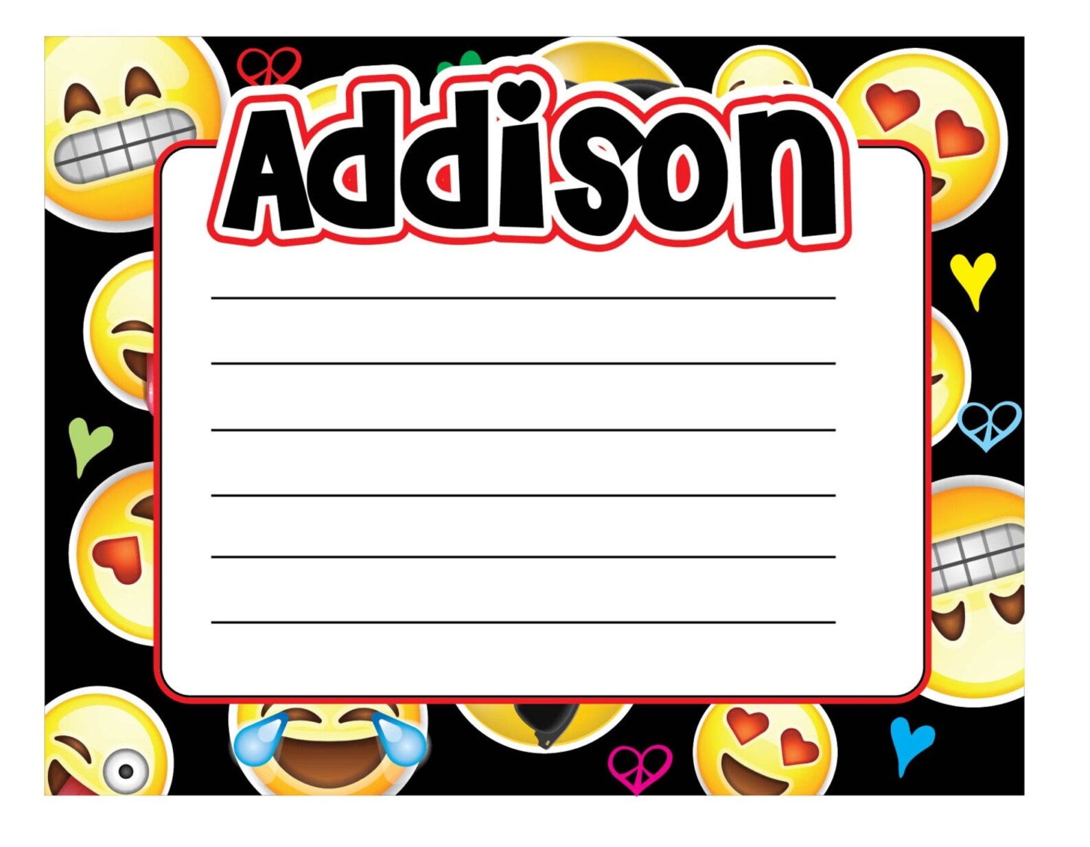 EMOJI Stationery | Etsy