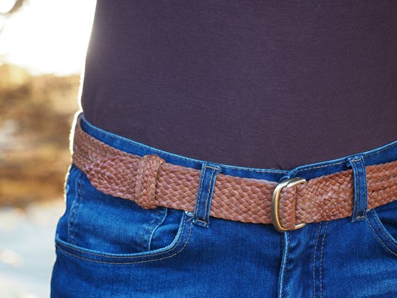 Tan Thick Plait Leather Belt – Sunshine Barossa Australia