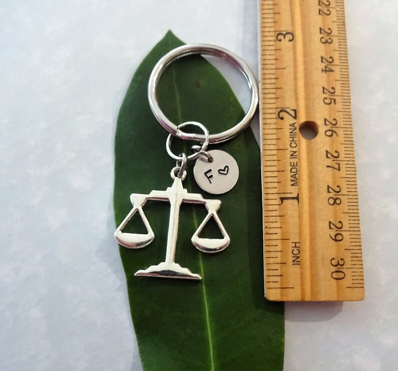 ATTORNEY LAWYER KEYCHAIN Personalized With Initial Charm | Etsy