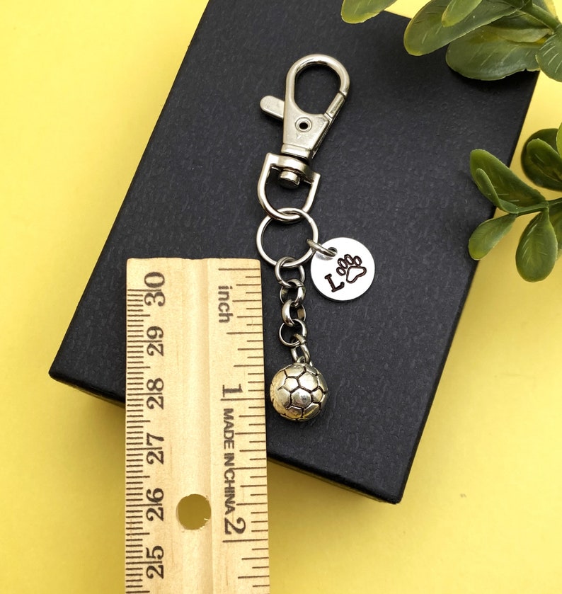 3D SOCCER BALL KEYCHAIN Personalized With Initial or Number Etsy