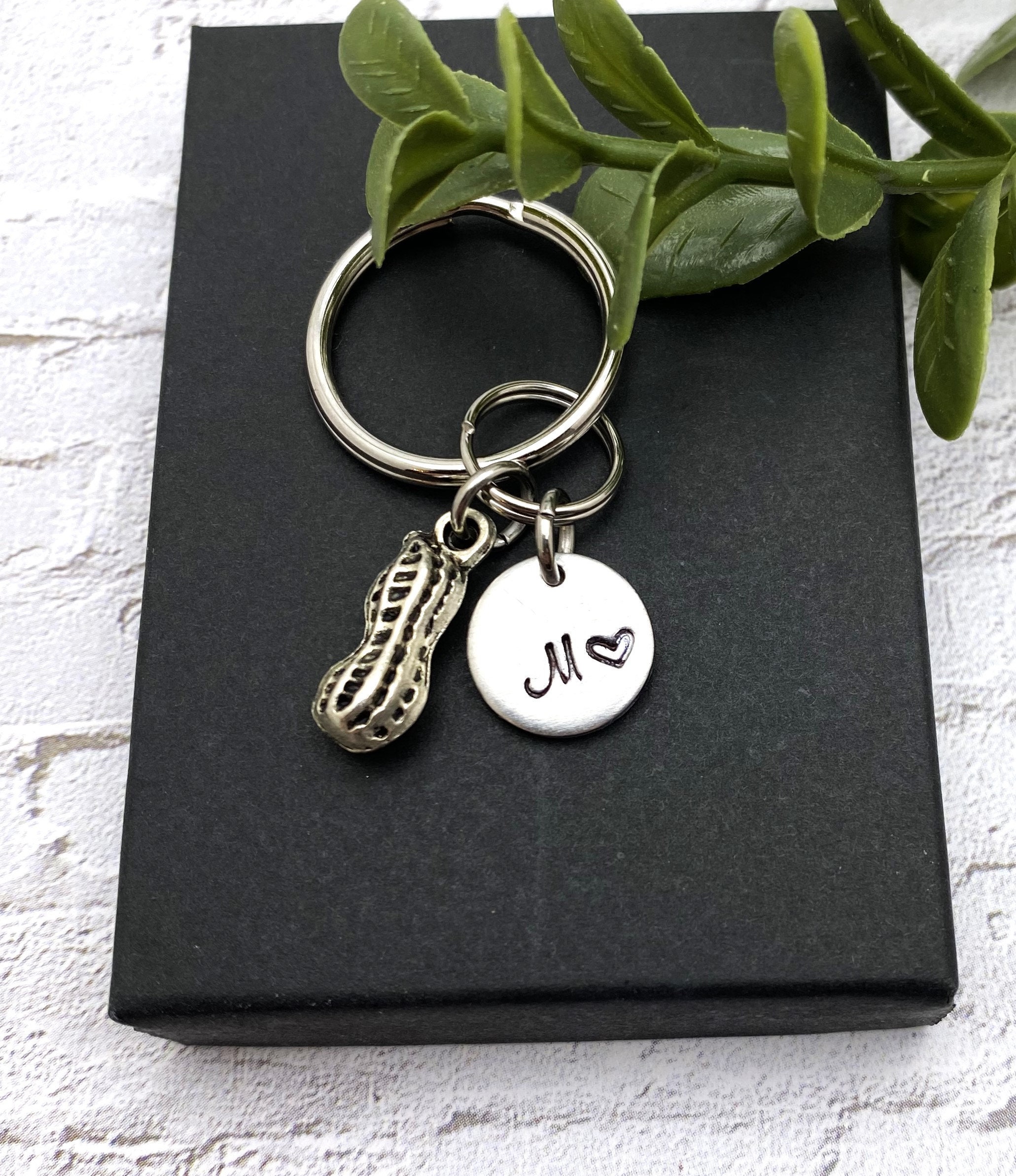aandlengraving Personalized Silver Satin Polished Keychain, Engraved Silver Keychain, Two Tone Keychain, Silver Key Ring, Personalized Silver Keychain