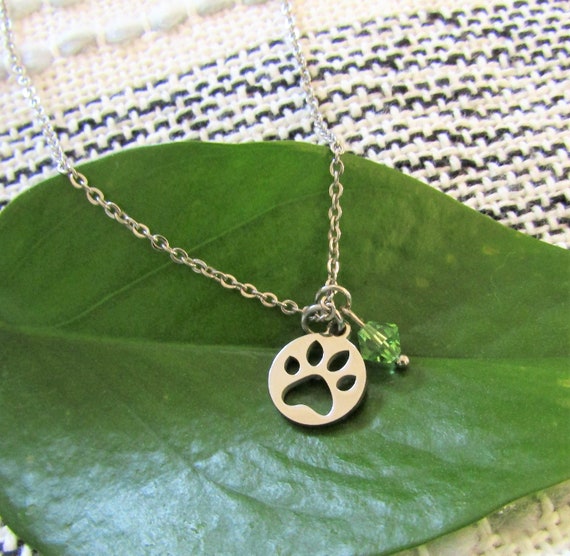 Small paw sale print necklace