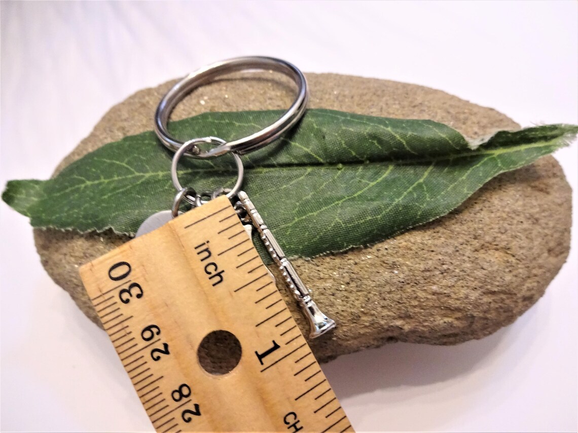 3D KEYCHAIN W Music Note Personalized With Initial Etsy