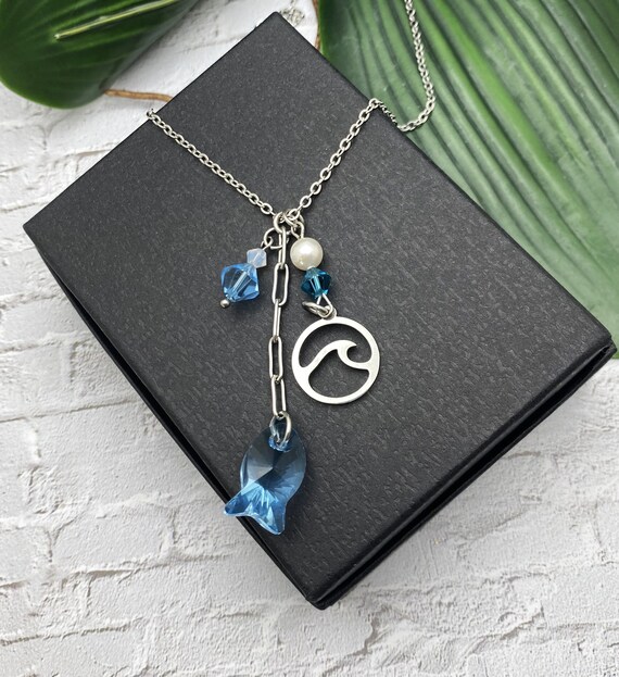 Swarovski fish necklace discount
