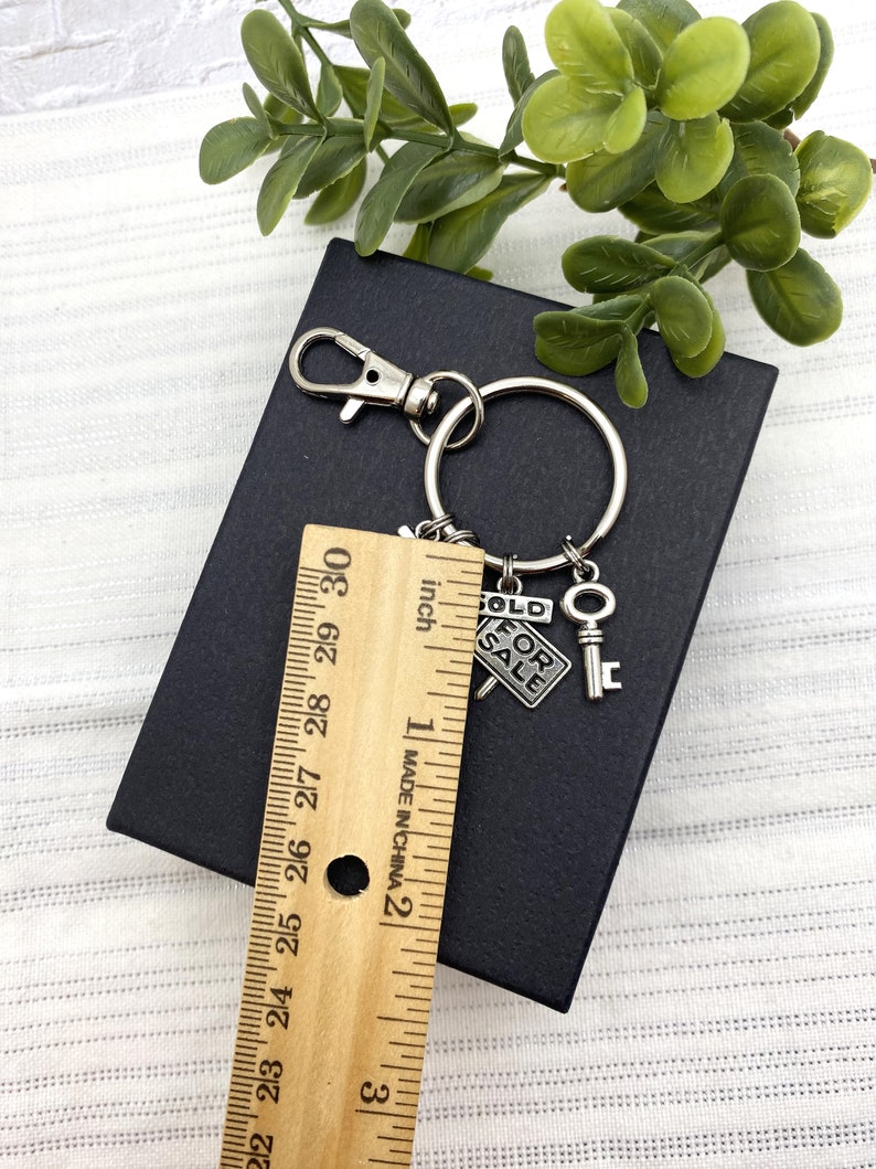 REALTOR NEW HOUSE Keychain House for Sale Sign and Key Charm - Etsy