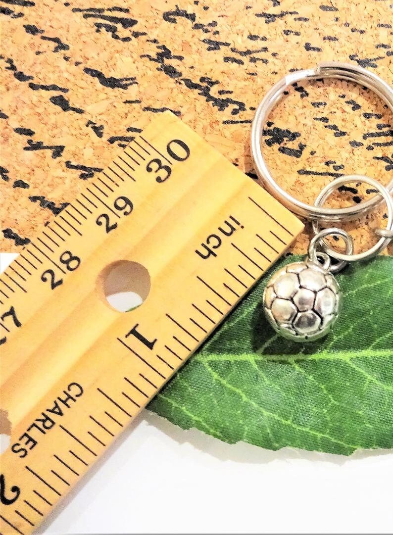 3D SOCCER BALL KEYCHAIN Personalized With Initial or Number Etsy