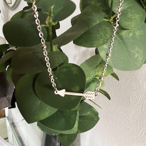 Stainless steel ARROW NECKLACE - choose satellite or cable chain, double sided arrow, all stainless steel, non tarnish hypoallergenic