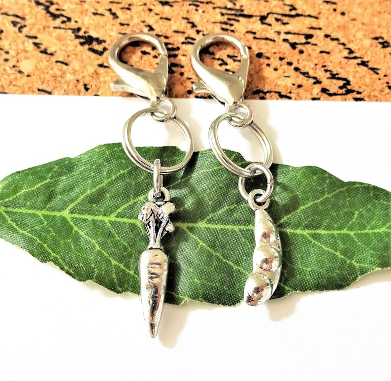 Just Like PEAS & CARROTS Keychains Set of 2 Keychains One Etsy