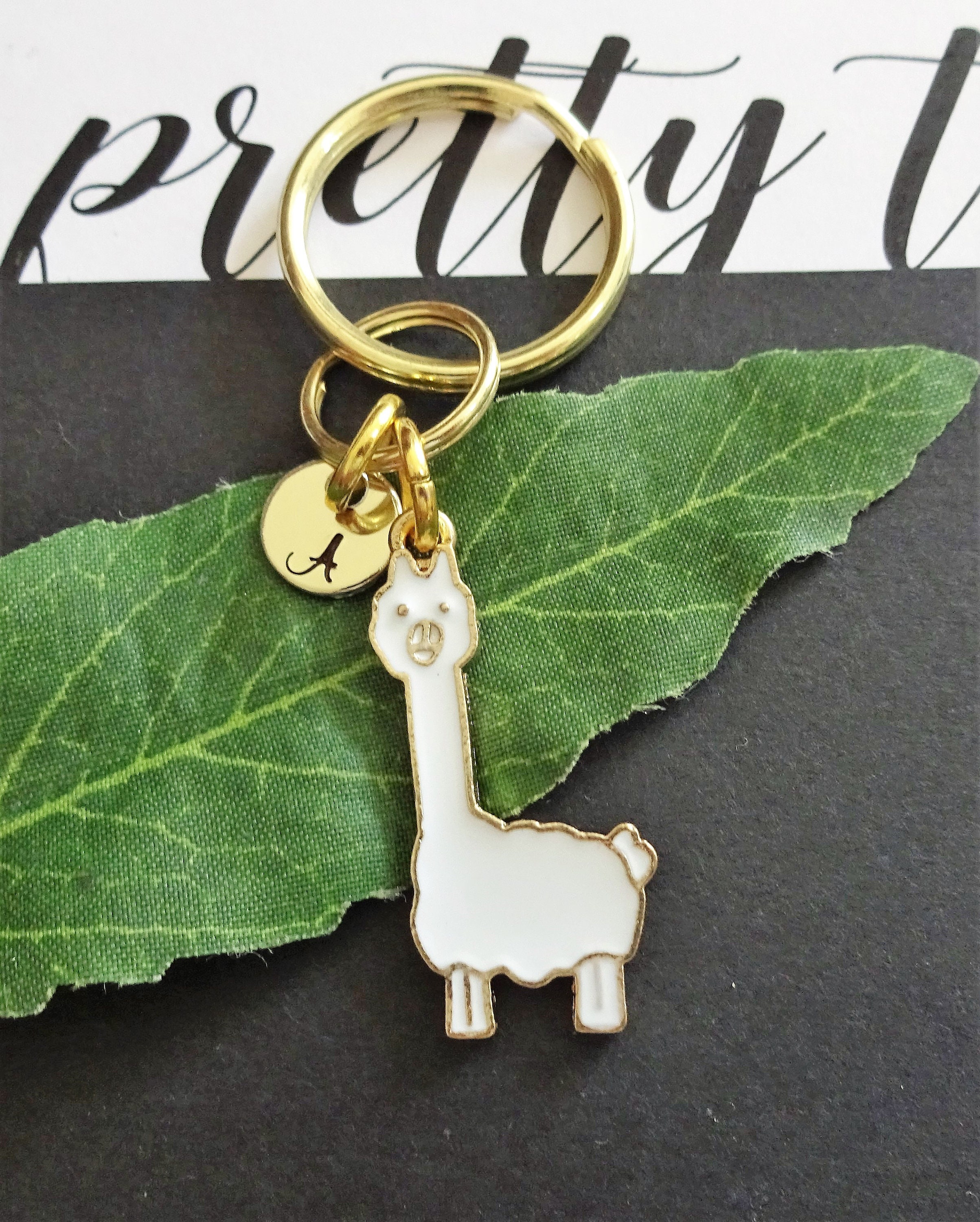 Llama Keychain Personalized Gift Idea For Llama Lovers
