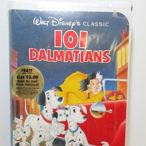101 Dalmatians 1992 Walt Disney VHS 1263 Black Diamond Sealed Clamshell Vintage