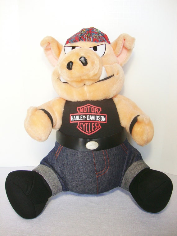 harley davidson stuffed pig