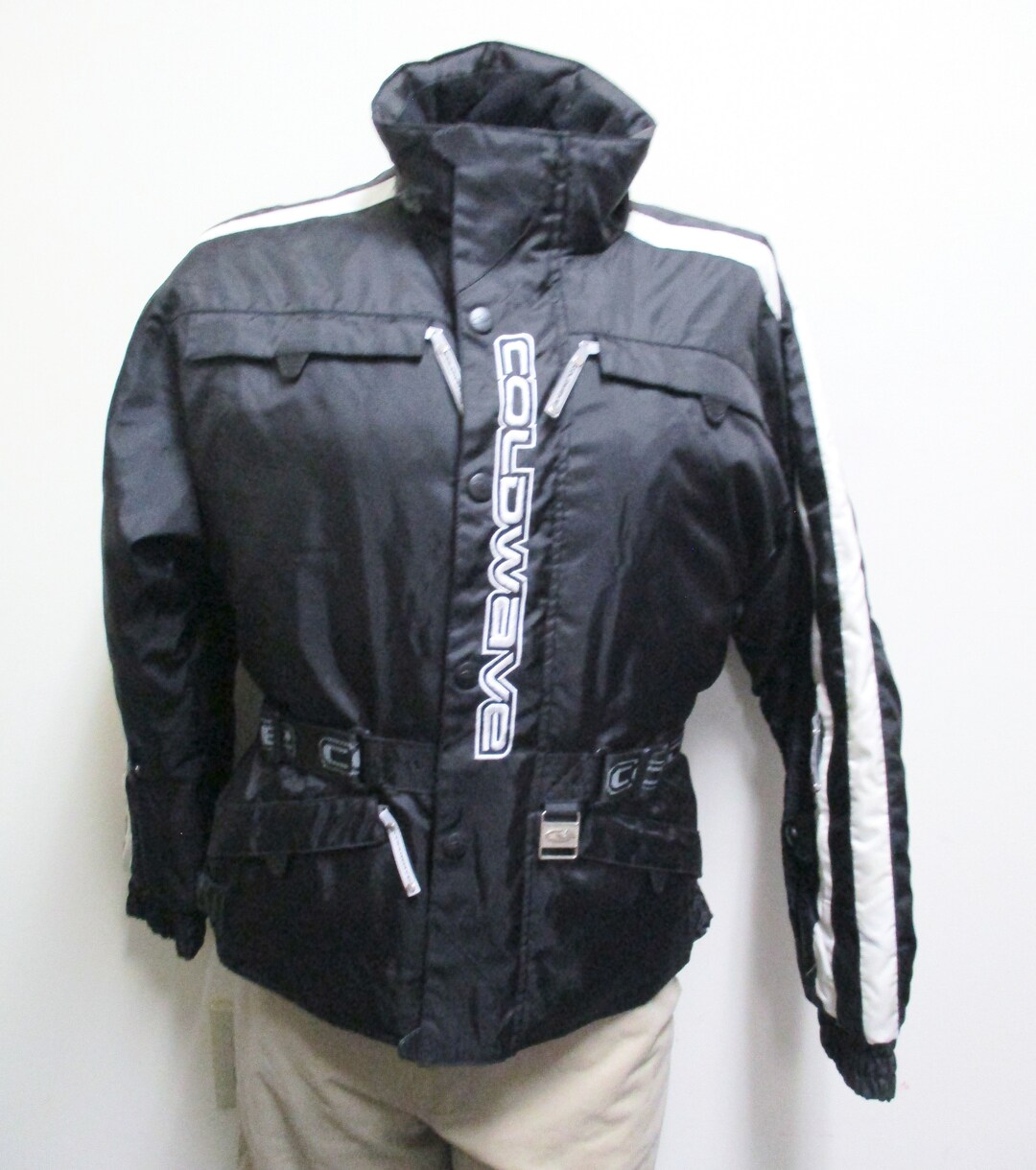 Coldwave Vintage Snowmobile Jacket Mens M Reflective Quilted Etsy
