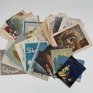 Vintage Christmas Cards Lot of 24 Wise Men Nativity Used Scrapbooking Ephemera