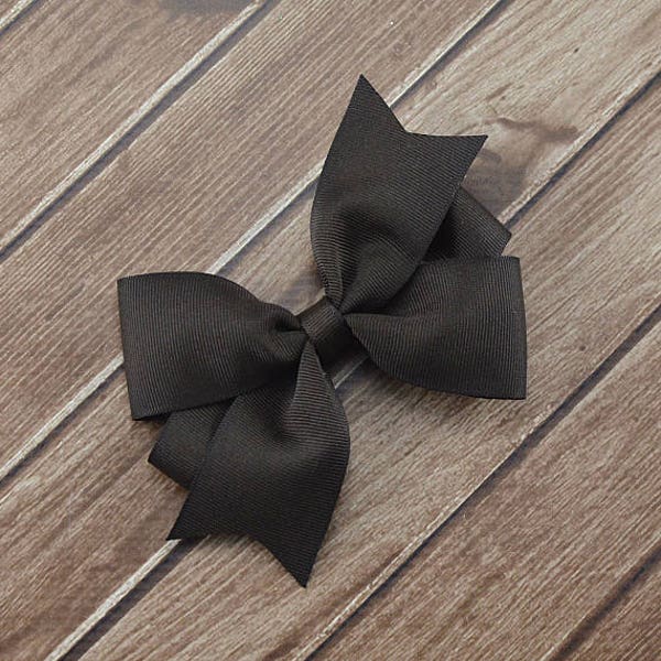 Solid Brown Hair Bow, Brown Bow Headband, Brown Bow Hair Bow, Brown Hair Clip, Solid Hair Bows, Bows for Girls, Toddler Hair Bows, Baby Bows